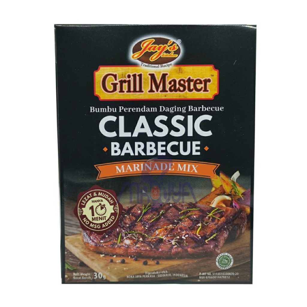 

JAY'S GRILLMASTER CLASSIC BARBEQUE MARINADE MIX - HJP100