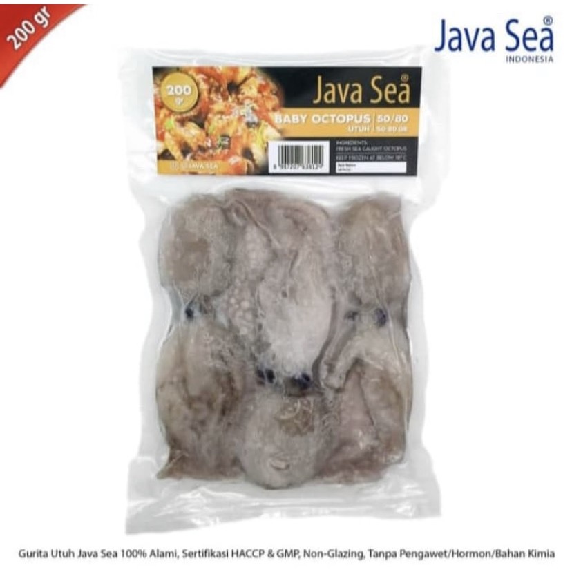 

JAVA SEA Baby Octopus / Gurita Utuh 50-80 gram per ekor (200gr)