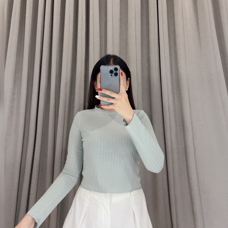 Jen Long sleeve top | Knit long sleeve | Atasan rajut lengan panjang