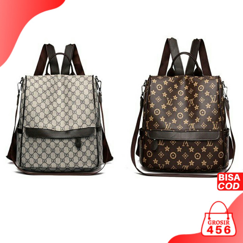 PROMO TAS BACKPACK RANSEL LV KOREA IMPORT BATAM TAS RANSEL WANITA TAS RANSEL CEWEK MURAH 028