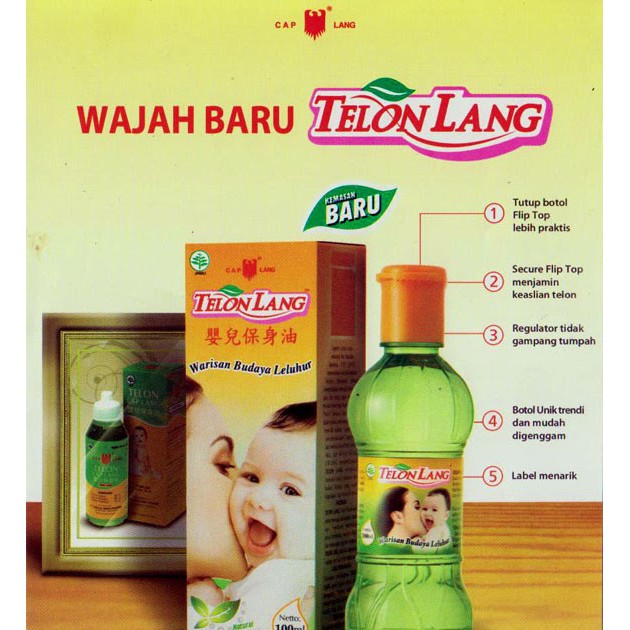 Minyak Telon Cap Lang 100 ml - TelonLang Natural 100ml