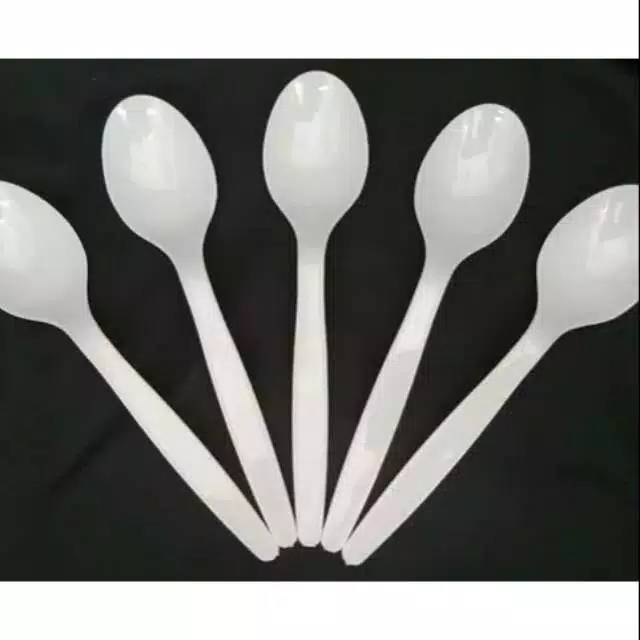 Sendok plastik panjang putih susu /sendok panjang super