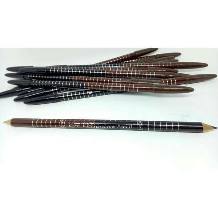 Vinztstore - Pensil Alis Kiss Kiss 2in1 Original Drawing Eyebrow Pensil Alis Natural Waterproof