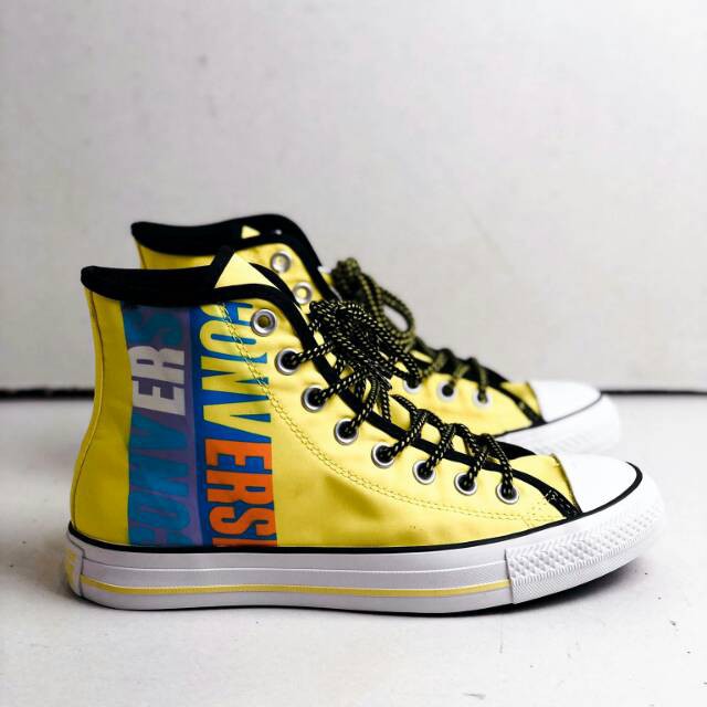 converse yellow leather