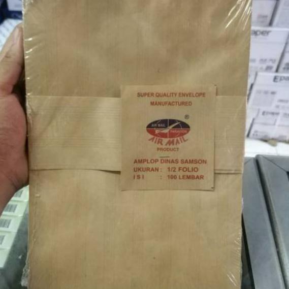 

Best! Amplop Coklat ½ Folio dan A4 merk Airmail isi 100 lembar 愛