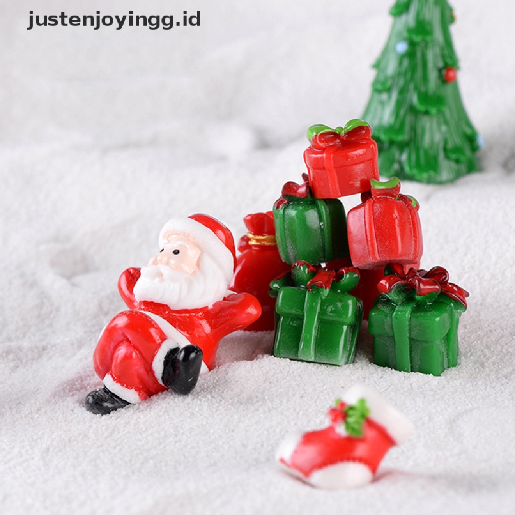 Miniatur Santa Claus Snowman Pohon Natal Untuk Dekorasi Taman