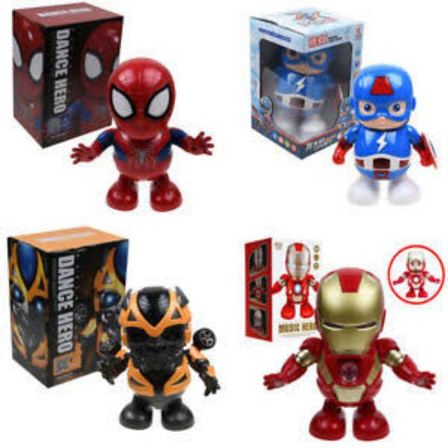 Dancing Robot Super Hero Iron Man with LED - Dance Hero