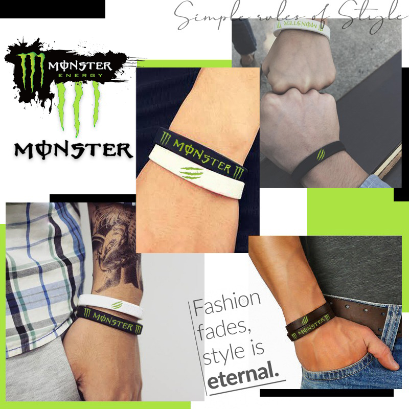 MONSTER ENERGY WRISTBAND GELANG KARET MOTOR SPORT MOTOGP GP BRACELET BISA BAYAR DITEMPAT