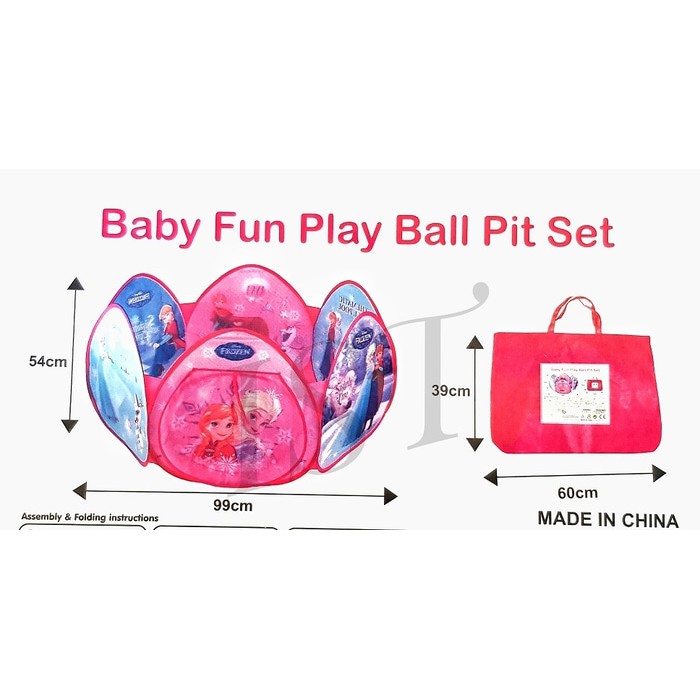 mwn.toys Tenda Mandi Bola Baby Fun Play Ball Pit set Frozenn