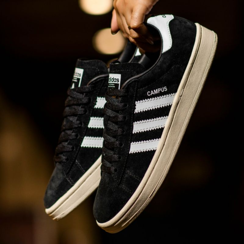 ADIDAS CAMPUS BLACK WHITE ORIGINAL 100% - SEPATU ADIDAS ORIGINAL 100% - SEPATU ADIDAS CAMPUS ORIGINA