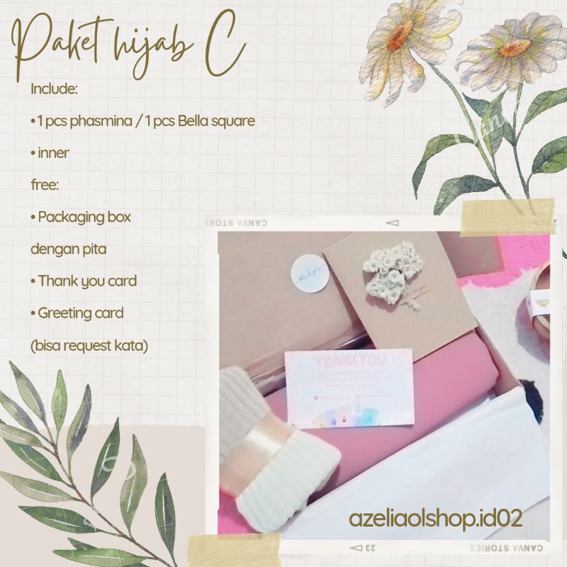 

HAMPERS HIJAB PHASMINA & BELLA SQUARE / HAMPERS HIJAB WANITA / HAMPERS ULANG TAHUN / GIFT BOX BIRTHDAY / HAMPERS WISUDA / HAMPERS MURAH