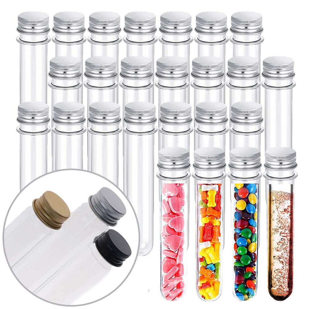 QUINTON Plastic Refillable Bottle Empty Separate Bottling Test Tube Travel Aluminum Caps High Quality Cosmetic Bottle Bath Salts Vial