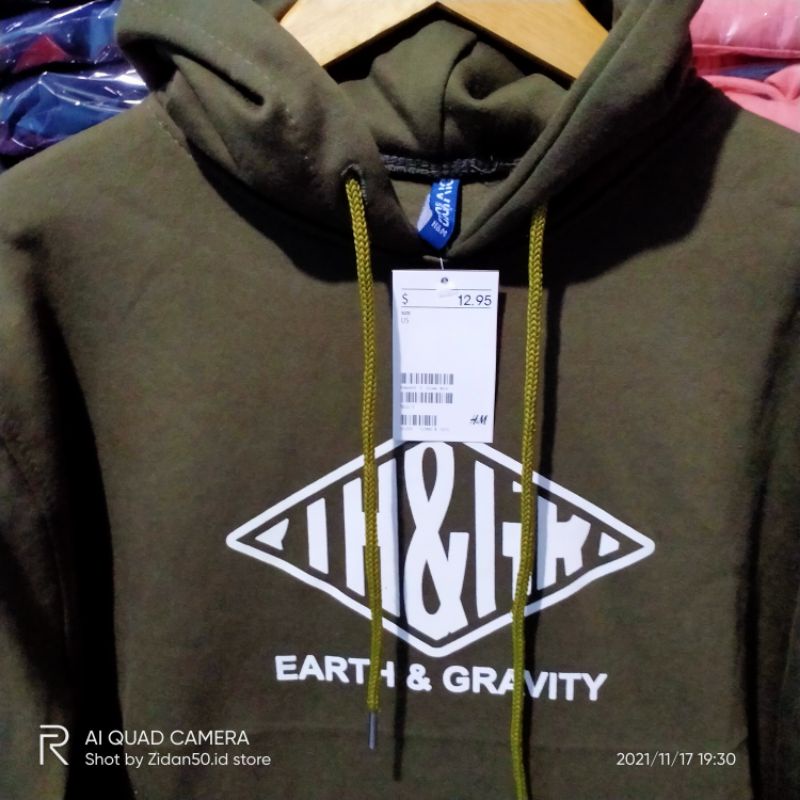 HOODIE H&amp;M hnm EARTH GRAVITY Free paperbag h&amp;m