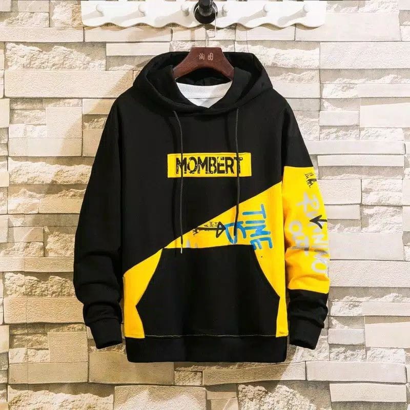 MOMBERT X KSIECLAB - SWEATER HOODIE PRIA - HOODIE JUMPER KEKINIAN - SWEATER COWOK-MOMBERT KUNING
