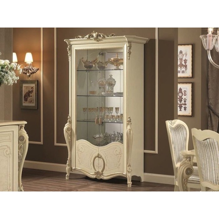 Lemari hias pajangan duco putih