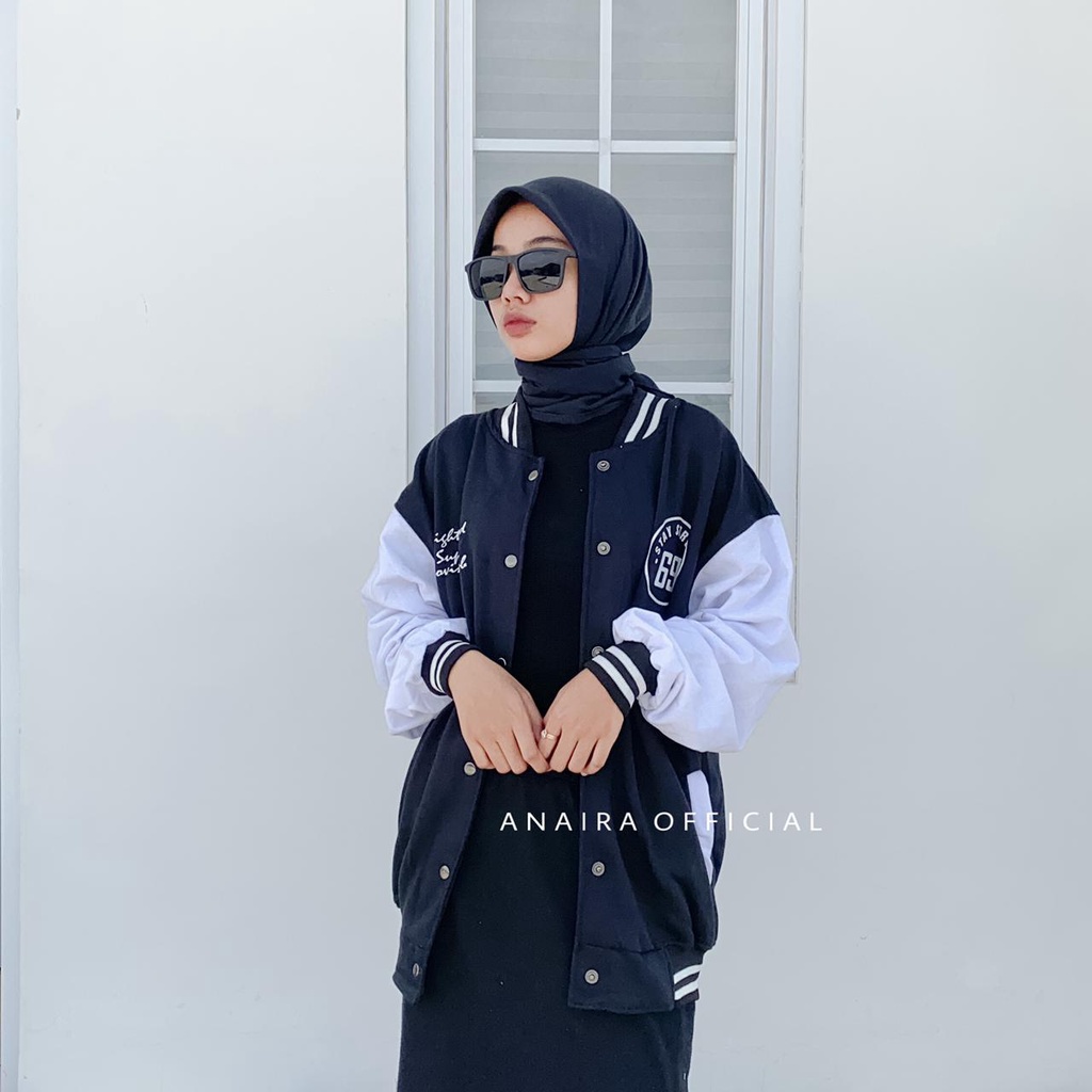 STAY STRONG BASEBALL JAKET WANITA PRIA OVERSIZE