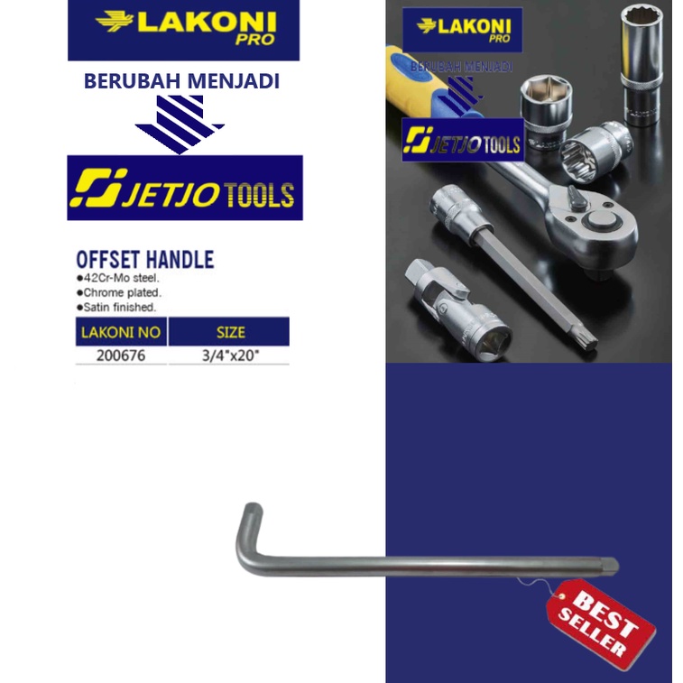 Gagang Offset / Offset Handle 3/4&quot;x19&quot;LAKONI PRO 200676