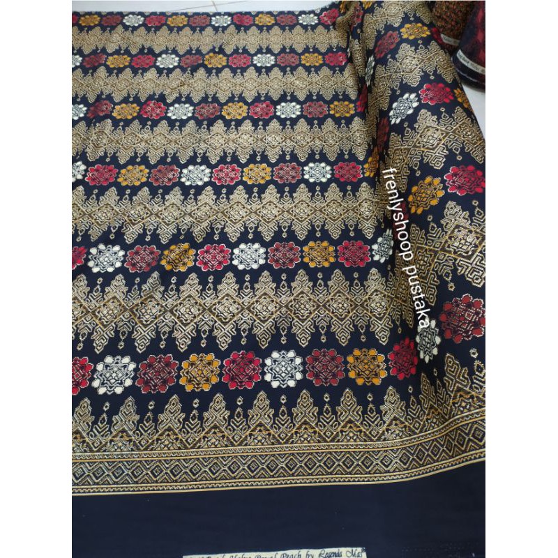 kain batik semi sutra motif songket /bahan batik semi sutra halus