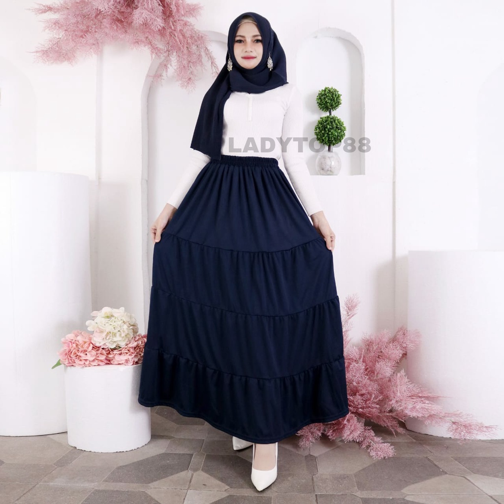 ROK MAXI SUSUN / ROK MODEL MAXI SUSUN PREMIUM / FASHION WANITA SERIES 2