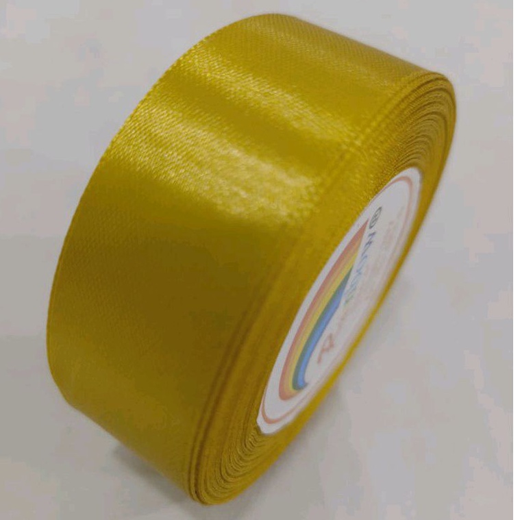 

Pita satin gold 1 inch 2.54 cm Per roll