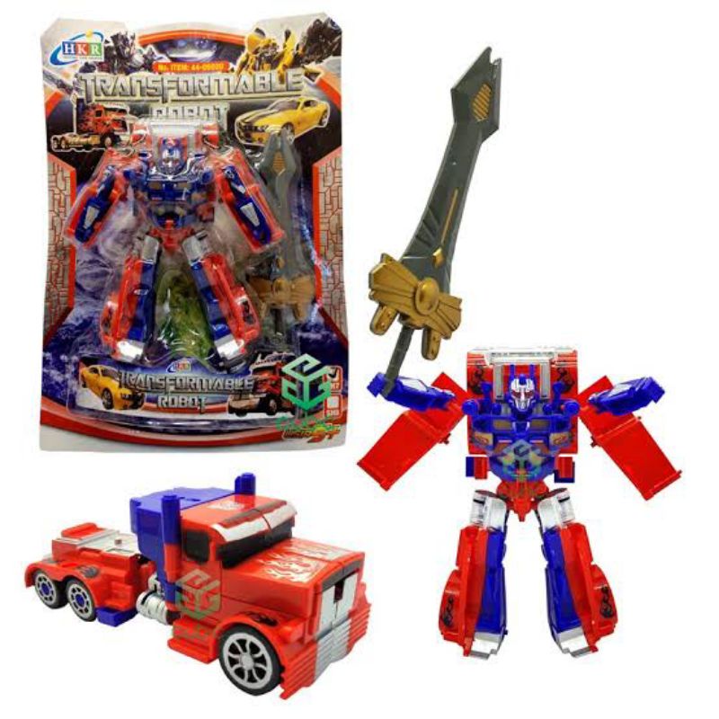 Mainan Robot Transformers Optimus prime bisa jadi Mobil