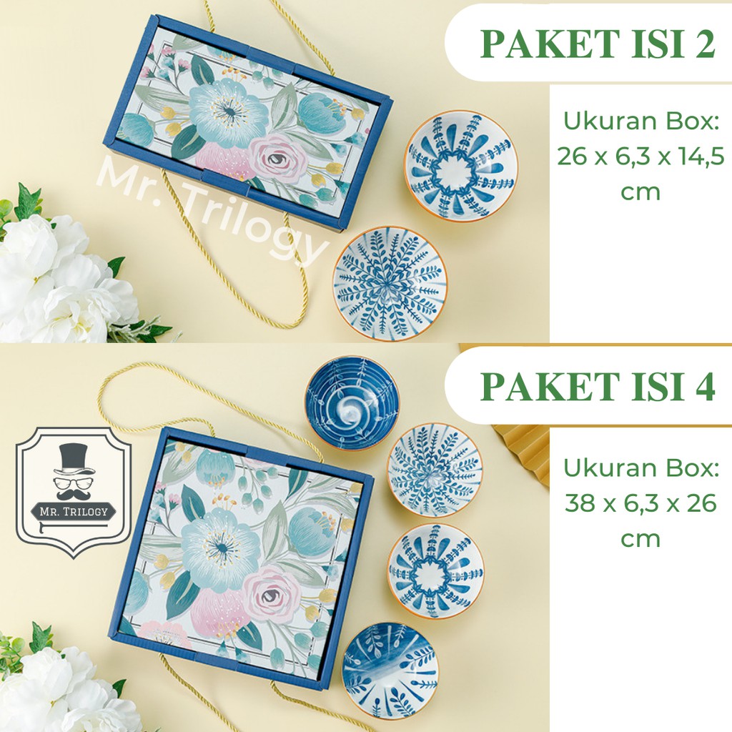 Mangkok Keramik Motif Daun Jepang Elegan Set Makan elegan Kekinian Estetik Hadiah Ulang Tahun Pernikahan Hampers Arisan Hari Raya