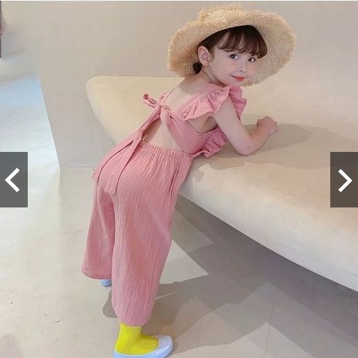 Jumpsui Anak Perempuan / Setelan Jumpsuit Balita Perempuan Ruffle Korea Style Usia 1-5 thn /Jumpsuit Aira