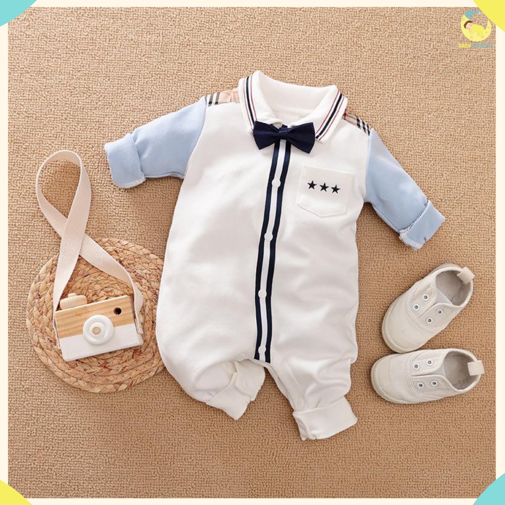 babylovanta - Baju Bayi Jumper Lengan Panjang import Korea TUXEDO CAPTAIN