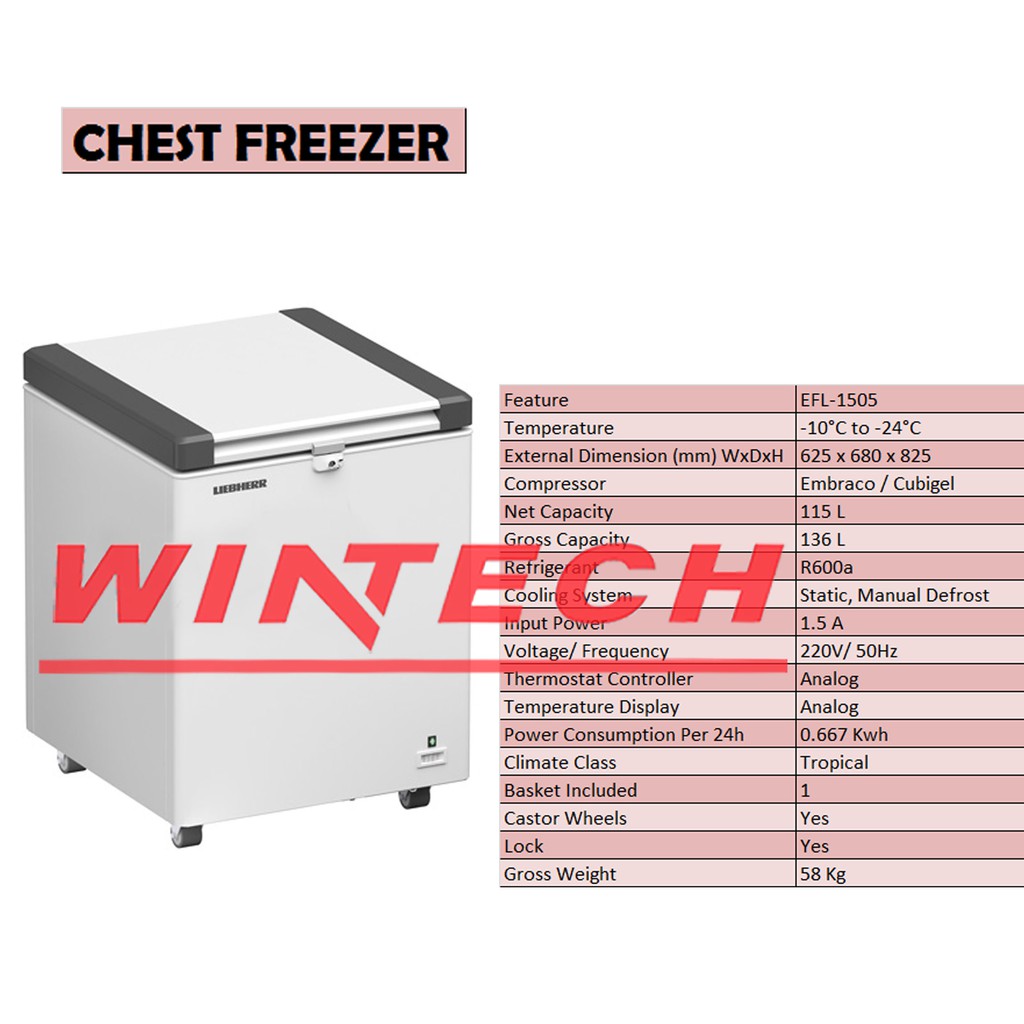 EFL-1505 Chest Freezer / Box Pendingin / Lemari Pendingin / Freezer