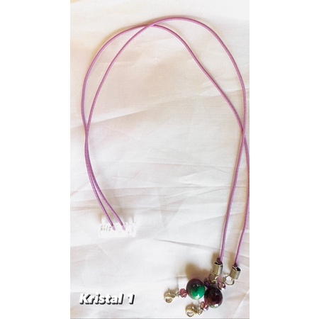 STRAP MASKER KRISTAL KONEKTOR SEKALIGUS KALUNG MASKER ELASTIS HIJAB DAN NON HIJAB MURAH LUCU GEMES C