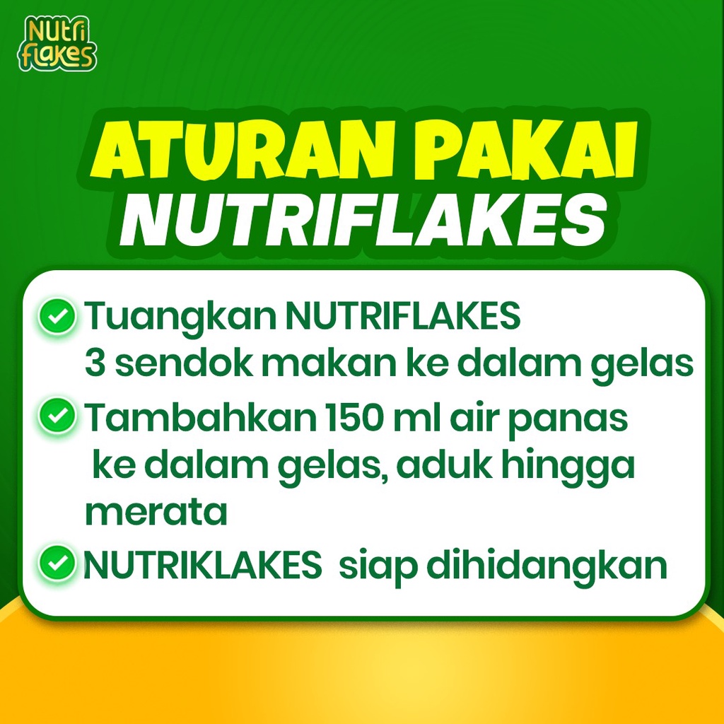 Paket Nutriflakes 3 Box - Original Minuman Umbi Garut Solusi Atasi Maag Kronis Asam Lambung Gerd Suplemen Makanan Diet Isi 280gr