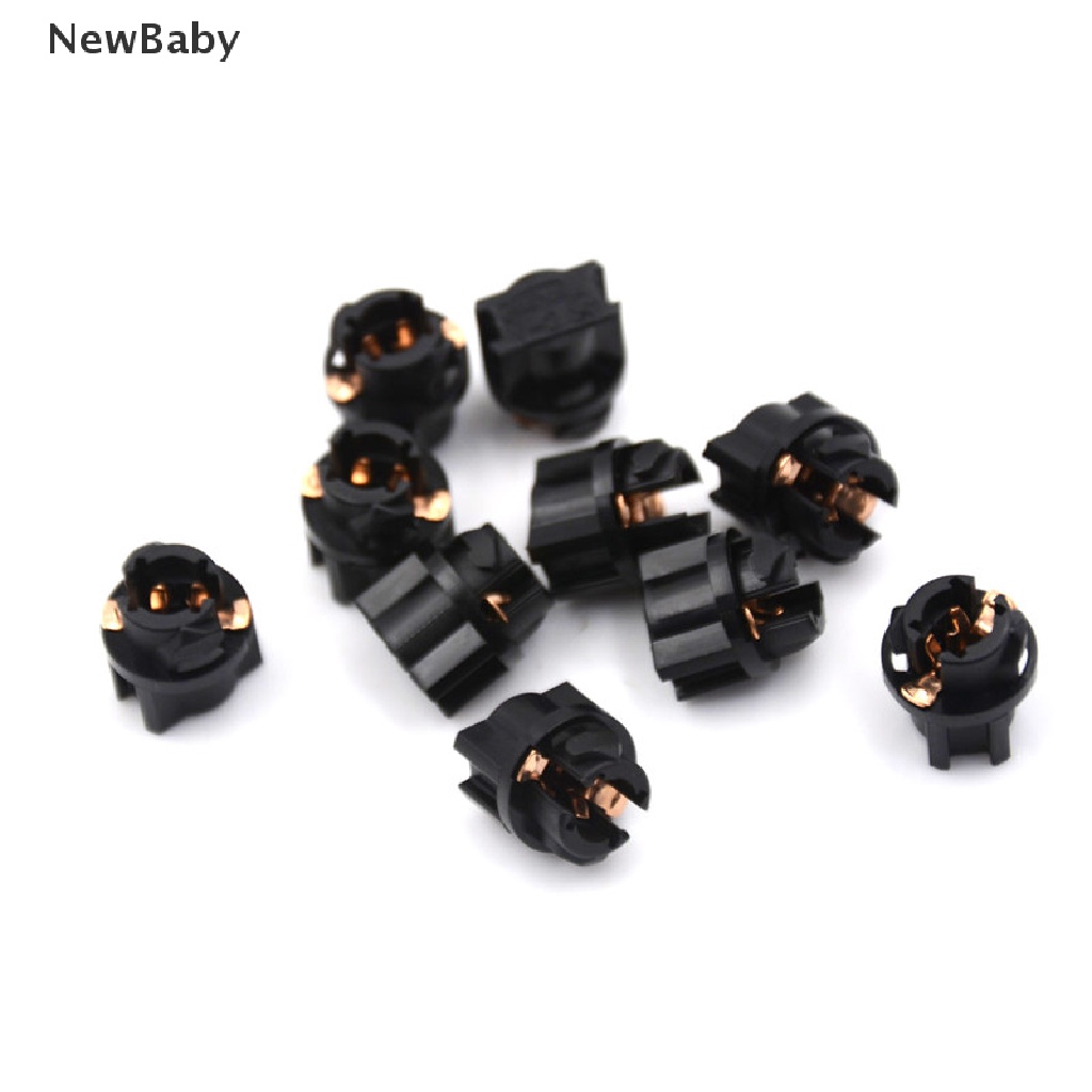 Newbaby 10Pcs Socket Lampu Bohlam T5 Untuk Dashboard Mobil