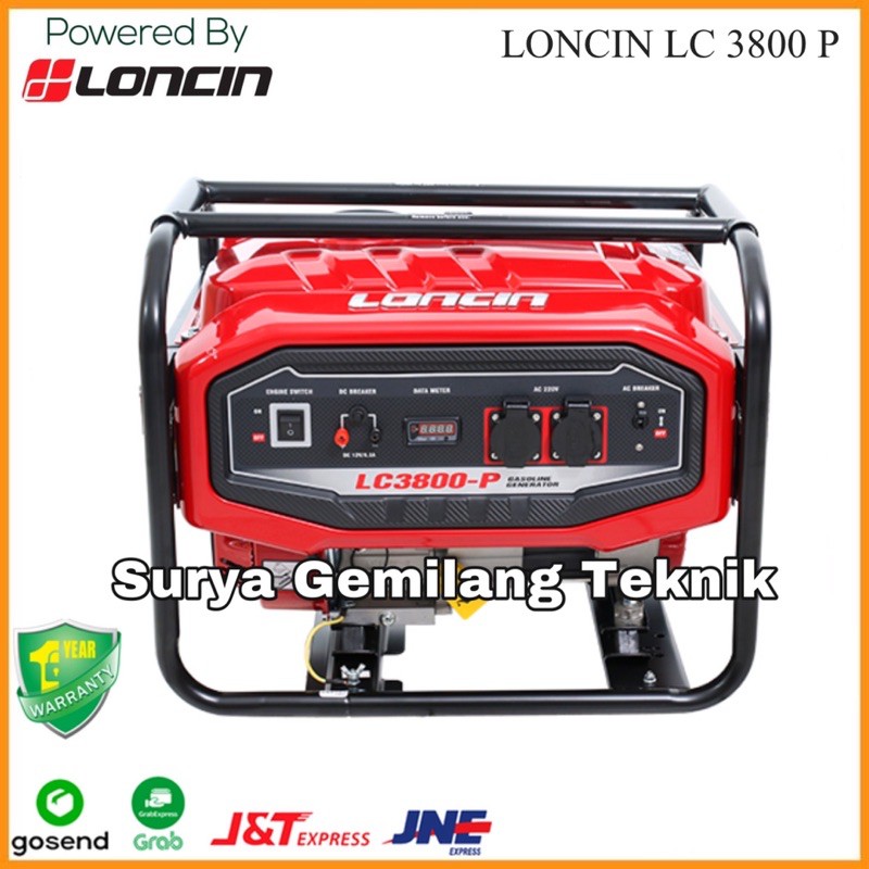 Genset Generator Listrik Loncin LC 3800 P 2200 Wat Mesin Genset Bensin