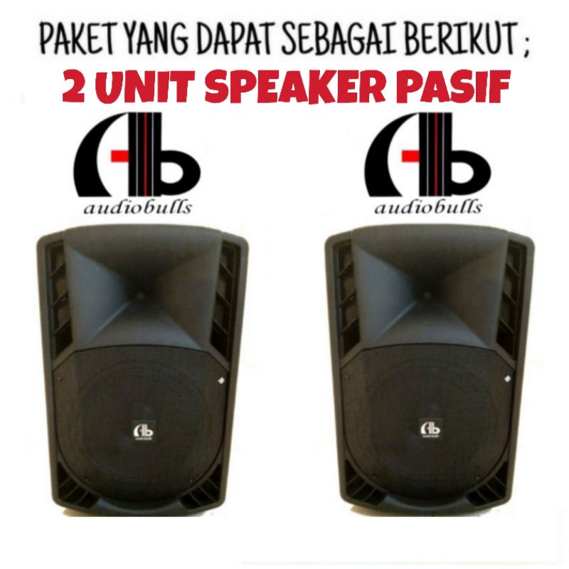 Paket Karaoke AB Audio bulls 12 Inch / Ampli Digital 2 Mic Wireless + 2 Stand Speaker