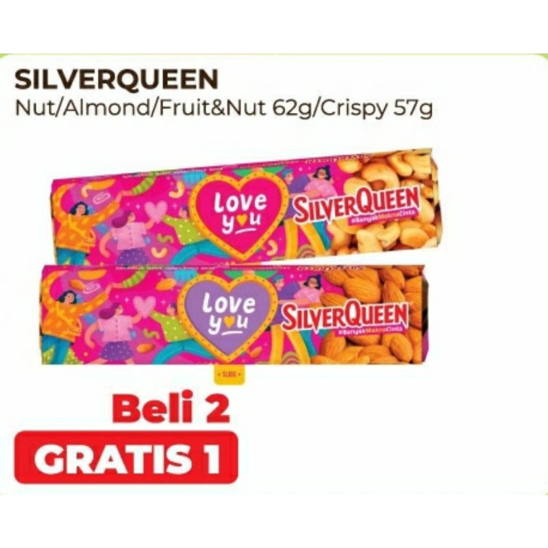 

SilverQueen Milk Chocolate Almond 62 g