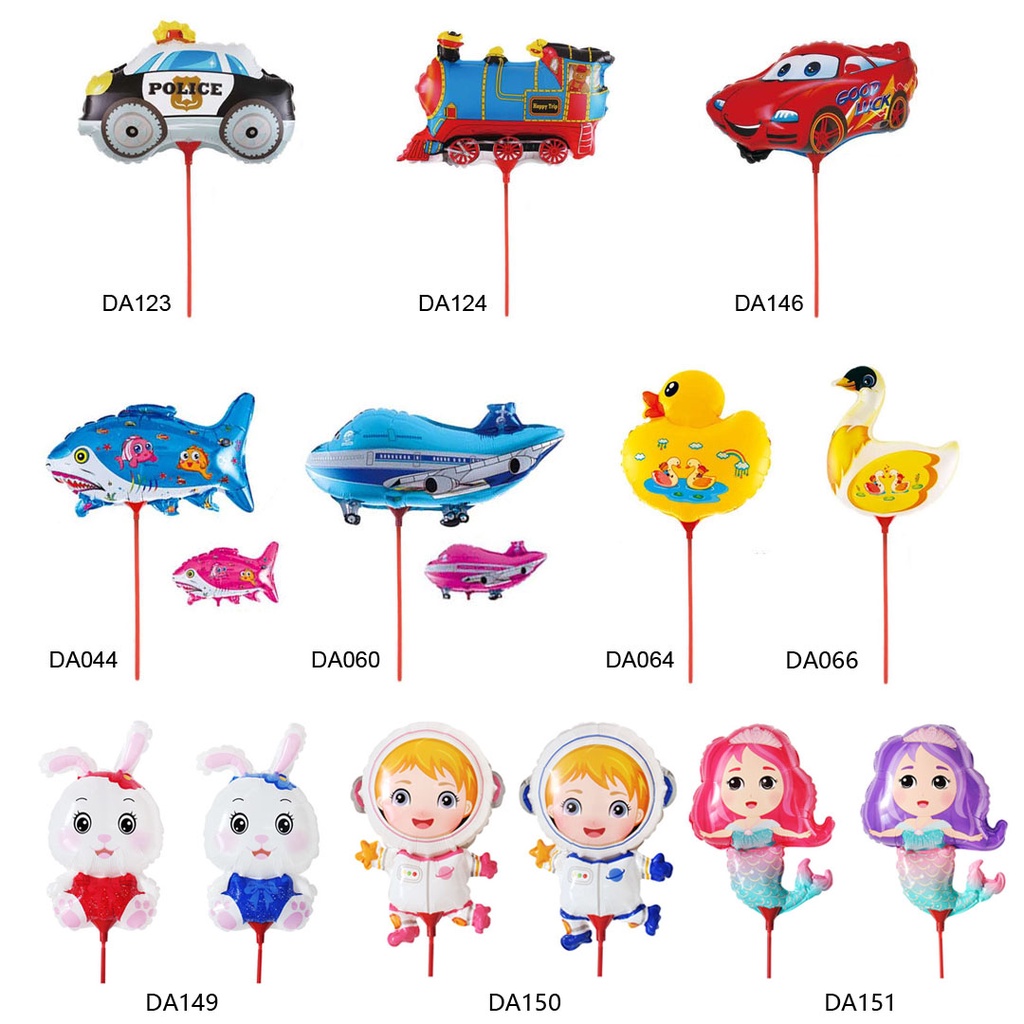 HAPPY TIME BALON FOIL ANEKA KARAKTER+STICK BALON 1 SET BALON FOIL ULANG TAHUN MURAH