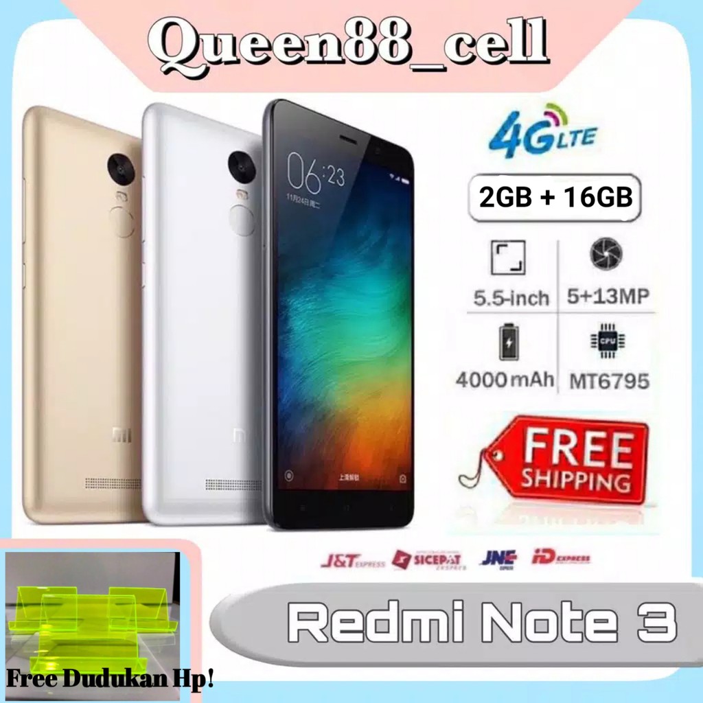 Xiaomi redmi note 3 ram 2 internal 16GB