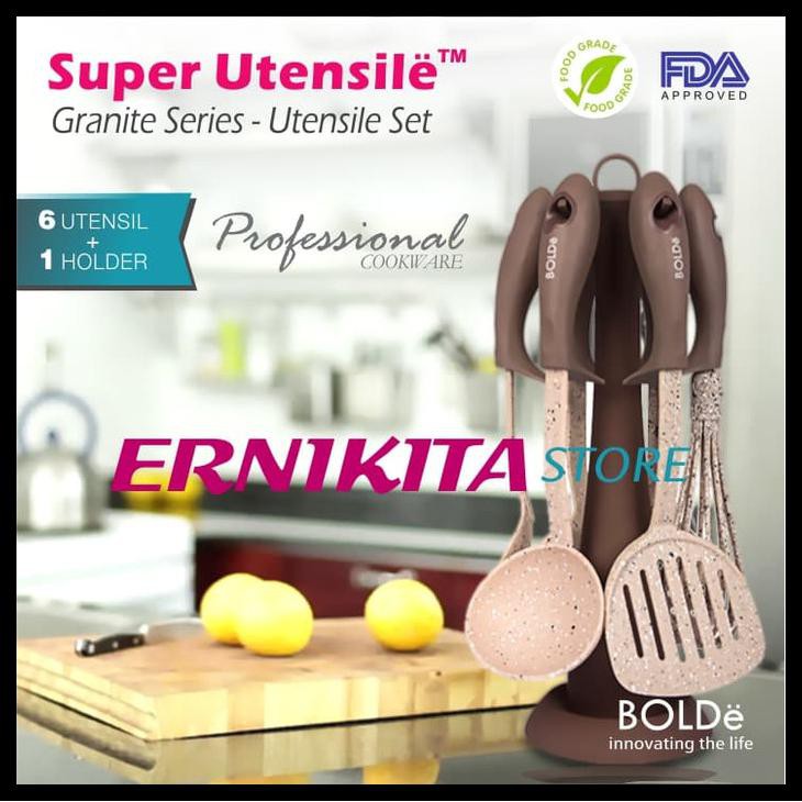 BOLDE SUPER UTENSIL SET 7 PCS - SPATULA SET - ALAT MASAK ANTI GORES