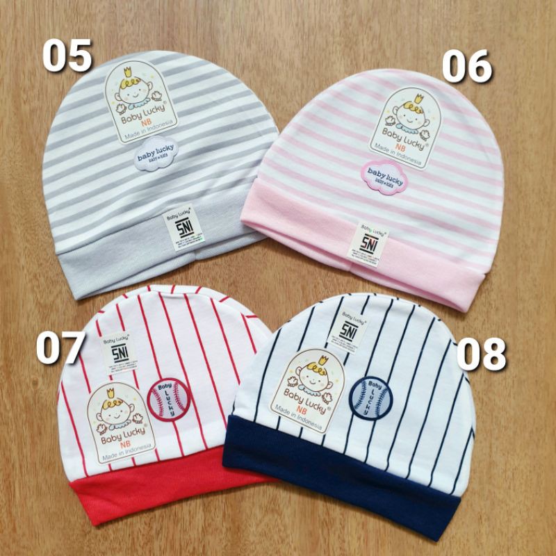 Kiddy Baby Hat Topi NB Bayi Ikat SNI / Topi Kuncung / Topi Bulat / Kupluk Bayi Newborn KD 4702