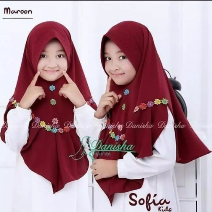 Jilbab Anak AMIRA MELATI Allsize 3-6 Tahun Hijab Instan Anak Terbaru Kerudung Anak Perempuan