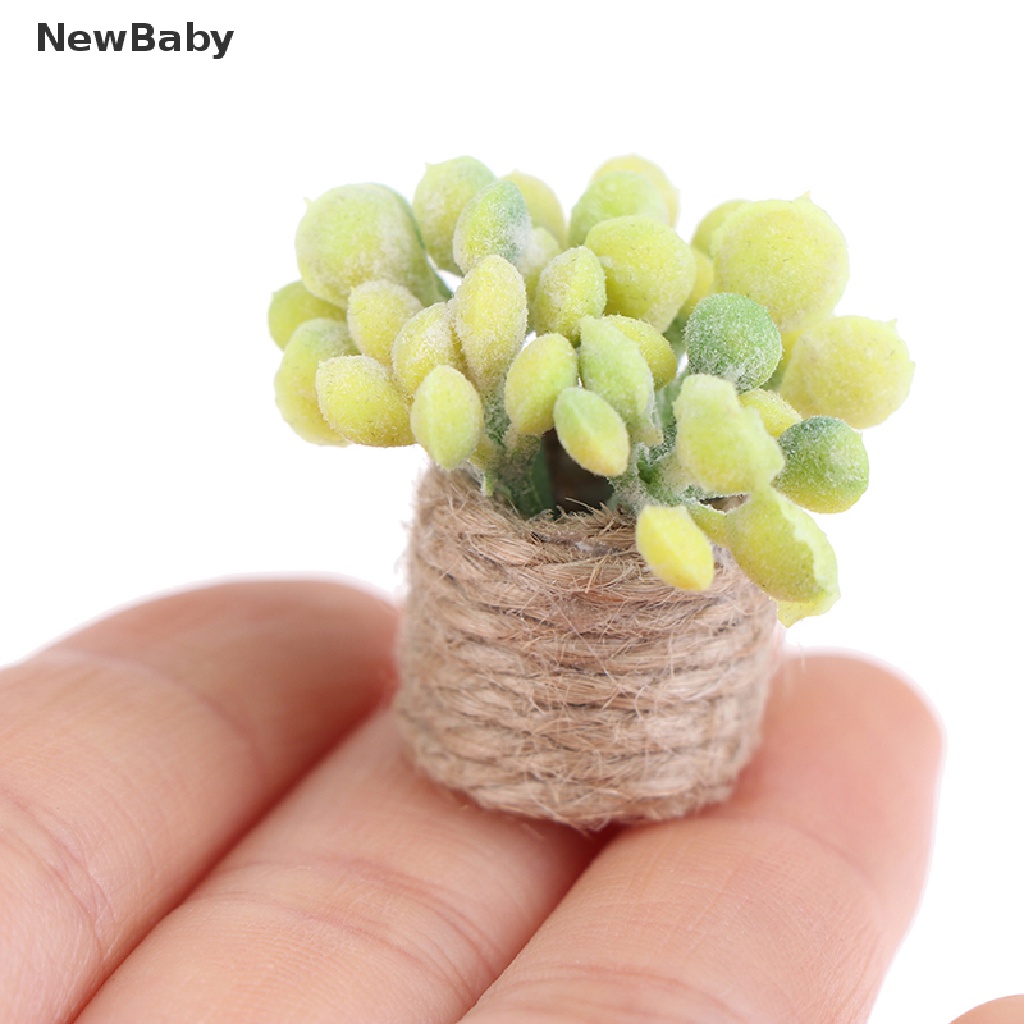 Newbaby Miniatur Pot Bunga Skala 1: 12 Untuk Dekorasi Rumah Boneka