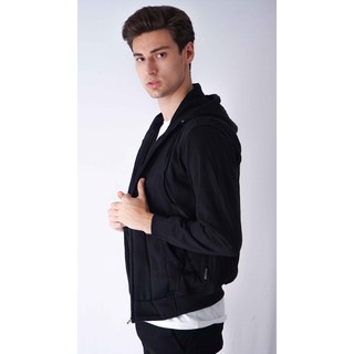 Houseofcuff Jaket Polos Hoodie Zipper Sweater Warna Hitam Houseofcuff Jaket Polos Hoodie Zipper Sweater Warna Hitam