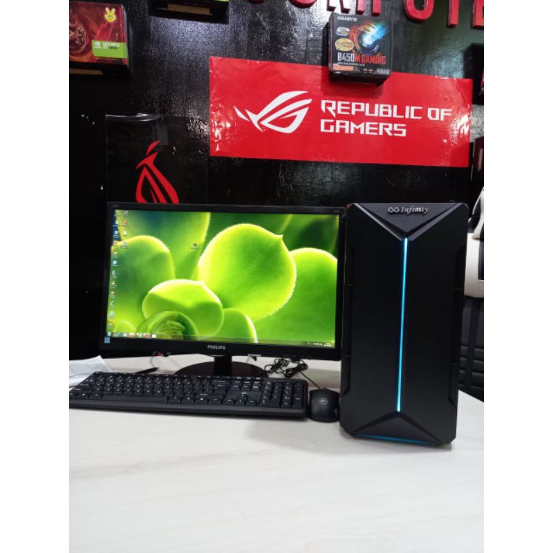 PC core i5 monitor 19 in full set siap pakai