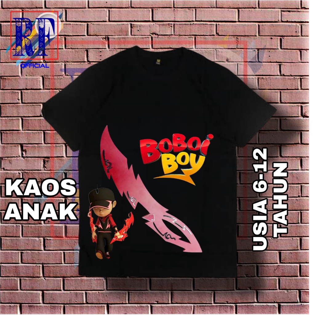 Kaos baju anak BOBOIBOY HALILNTAR PETIR t-shirt kartun animasi kaos band oversize lokal t-shirt hita
