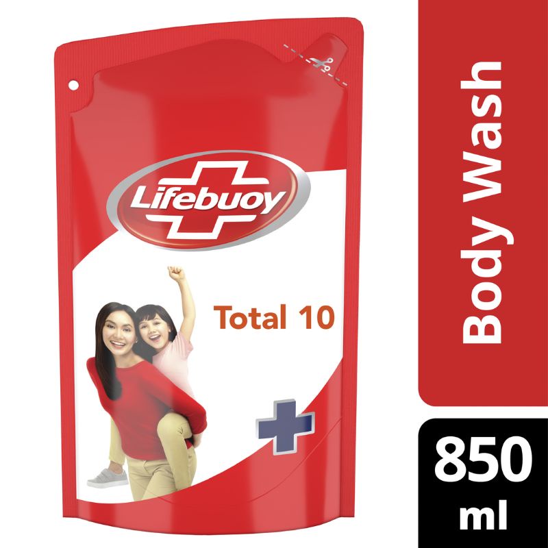 Lifebuoy Antibacterial Body Wash Sabun Mandi Cair Refill Total 10