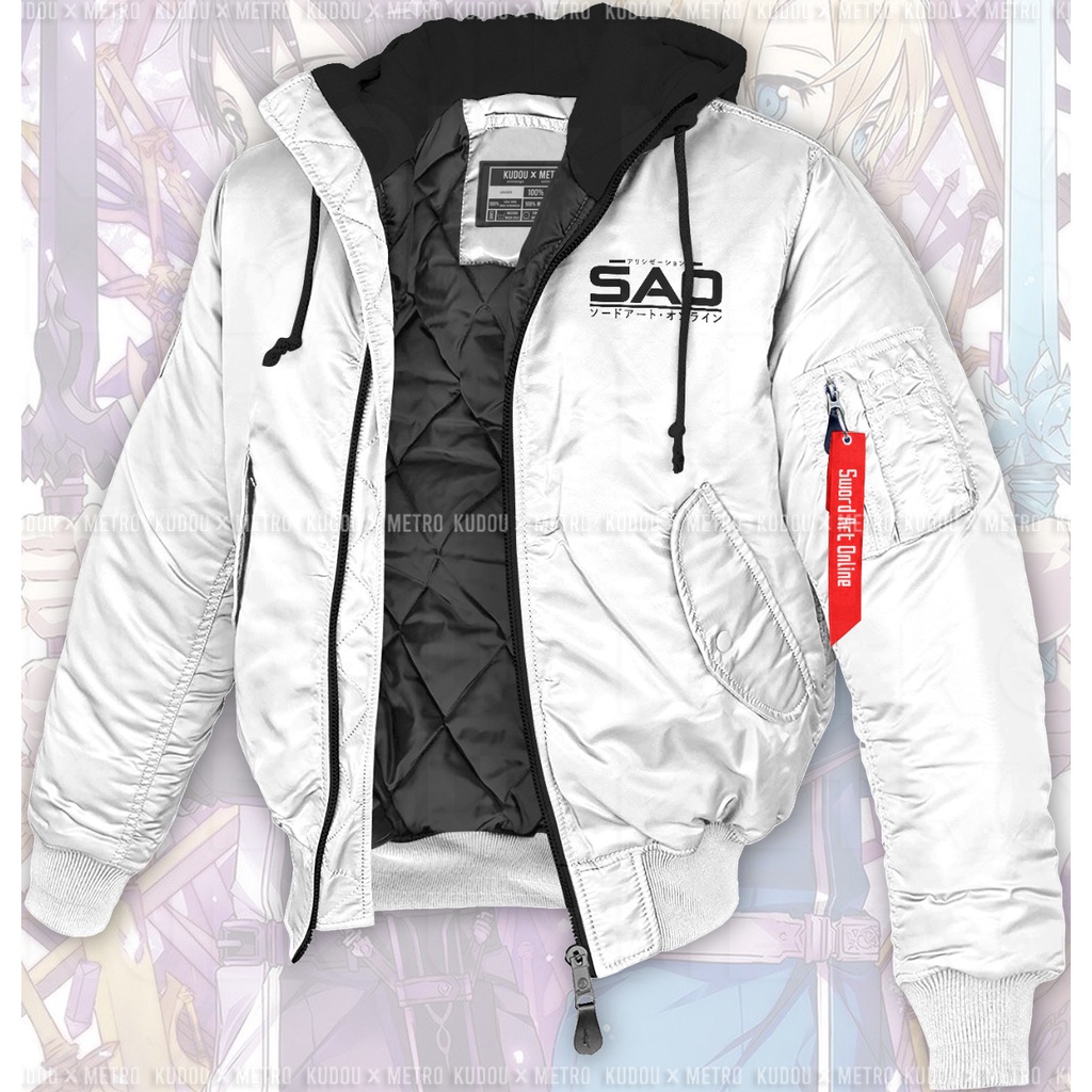 Jaket Waterproof Bomber SAO  Alicization Anime Manga Sword Art Online Unisex