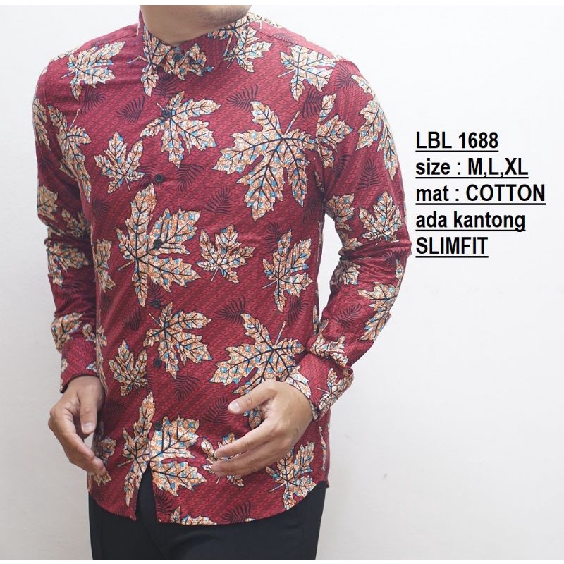 Batikmodernofficial / batik pria slimfit