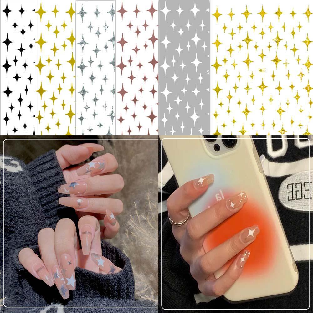 Needway Stiker Nail art 3D 1pcs Bronzing Gold Laser Manicure