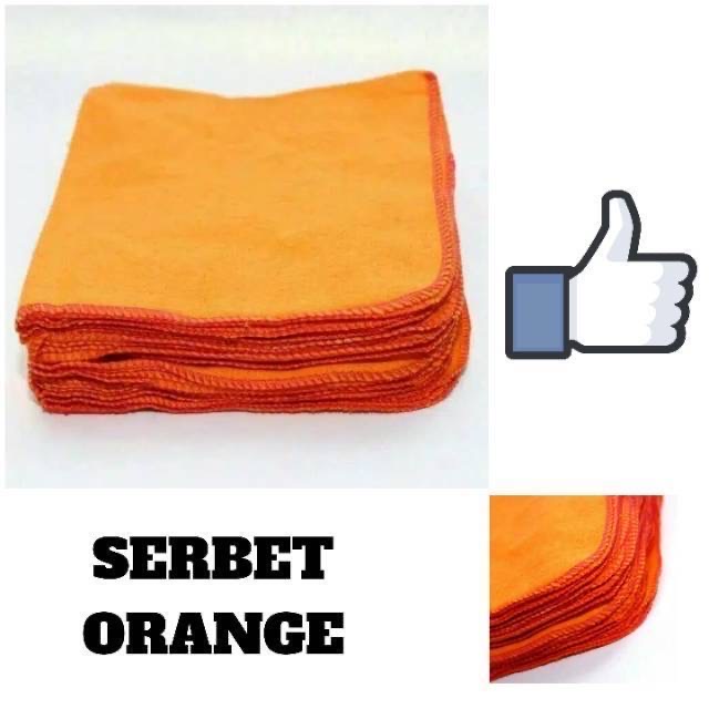 KANEBO KAIN SERBET ORANGE MOBIL GUNUNG AIR/LAP CHAMOIS UKURAN/SIZE 35x40cm KAIN LAP DAPUR BERSIH GUNUNG SARI