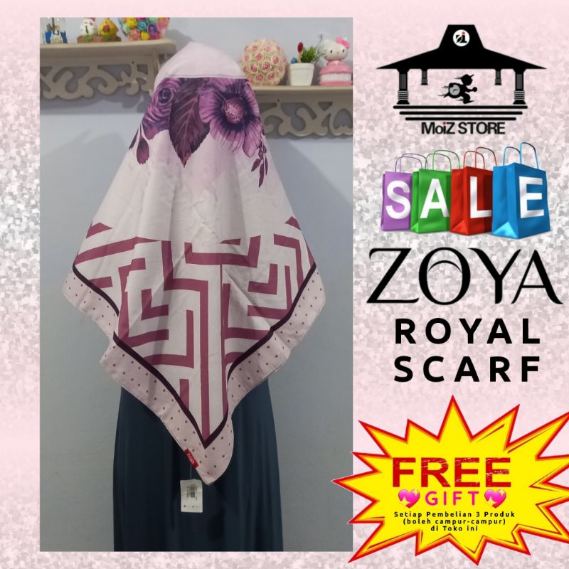 Zoya Kerudung Segi Empat Polos Zoya Royal Scraf / Jilbab Segiempat / Hijab Segi 4 segi4 Zoya Murah